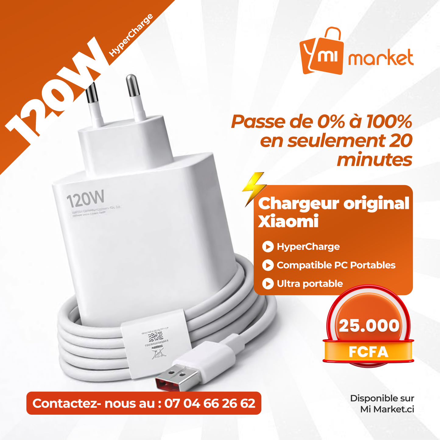 Xiaomi Rapid Charger 120W - MI MARKET CI